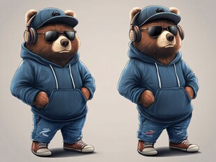 熊装男孩形象设计