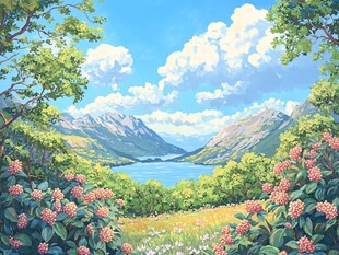 宽屏风景画