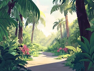 雨林插画