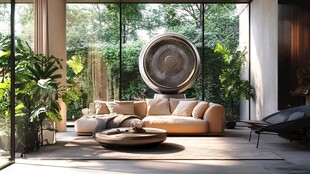 大气客厅落地门窗场景