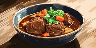 牛肉汤插画