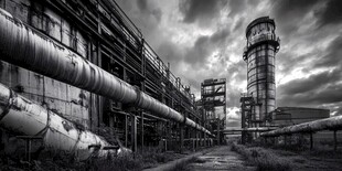 废弃的石油小镇