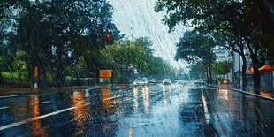 雨后马路