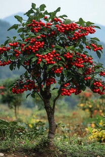 高清植物果实小红果树