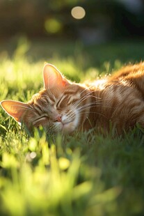 阳光下的小花猫