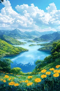 高清宽幅田园山水