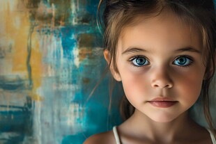 怡然自得的小女孩壁纸