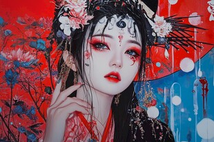 半面妆人物