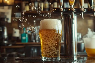 啤酒水花质感特效