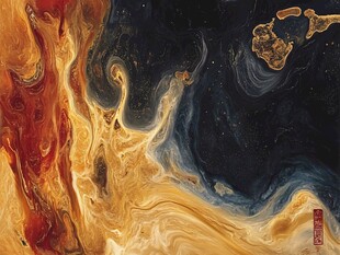 新中式风格流彩画