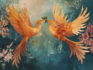 凤凰朱雀插画