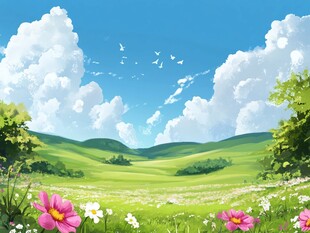 宽屏风景画