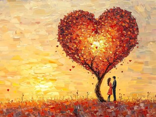爱情油画