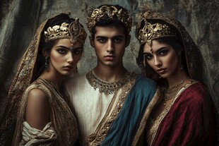 波斯慝王及王后