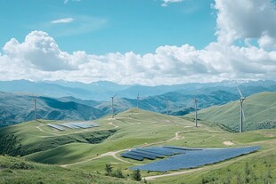 绿色能源高山牧场