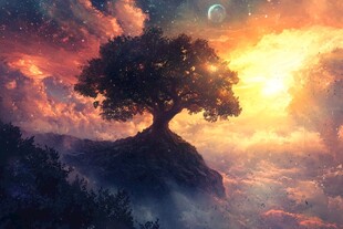 神秘梦幻的大树
