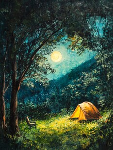 林中夜宿