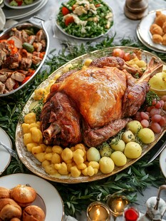火鸡配齐所有佳肴