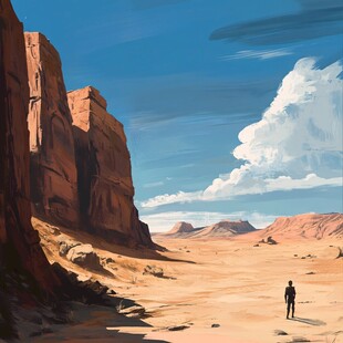 戈壁滩插画