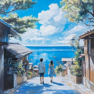 动漫海边
