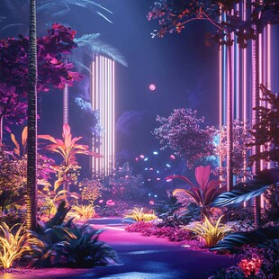 霓虹灯场景造型
