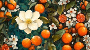 砂糖橘插画设计