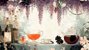 花茶插画