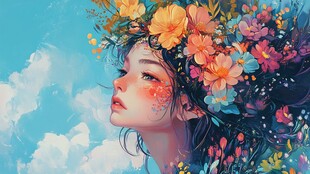 创意唯美女孩