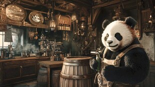 熊猫茶馆艺术设计