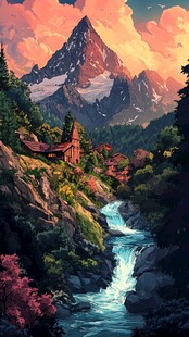 插画风景画