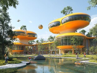 魅力雄安悬浮岛设计