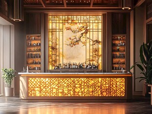 新中式酒店前台