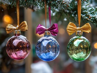 圣诞节装饰彩球