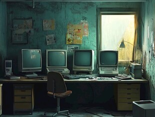 电脑室内装饰画