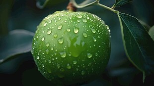 带雨水的青枣