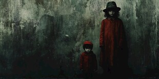 穿红衣服的小孩