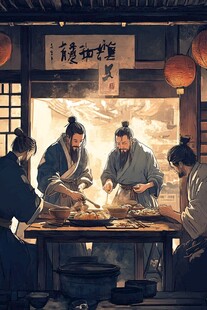 古代人物做饭场景