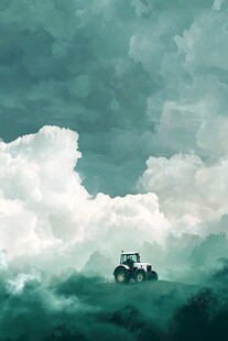 几何晶格蓝天白云云朵