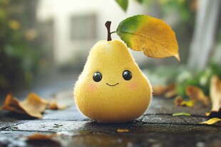 黄梨拟人卡通形象