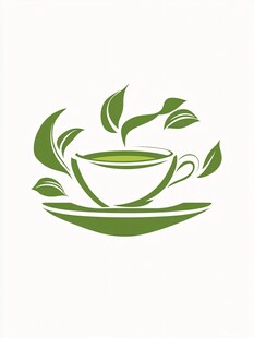 茶杯茶叶logo