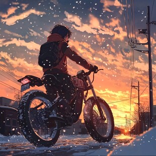 手绘追日的少年