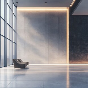 银行酒店宾馆大厅角落