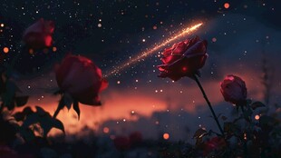 闪光光圈玫瑰花