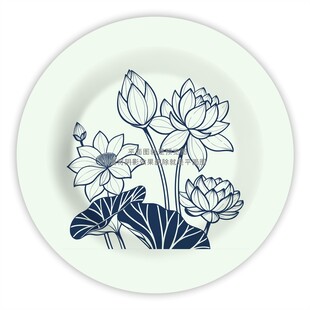 荷花插画