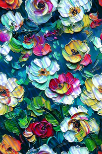 油画花