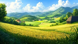 超宽幅田园景色