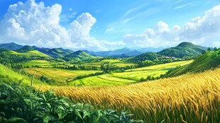 超宽幅田园景色