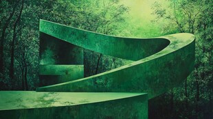 保护森林楼梯墙