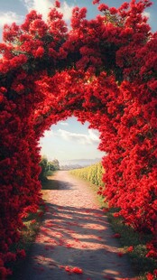 美丽浪漫小路花路