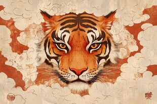 虎年系列组合插画